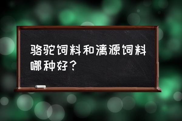 玉林漓源饲料怎么样 骆驼饲料和漓源饲料哪种好？