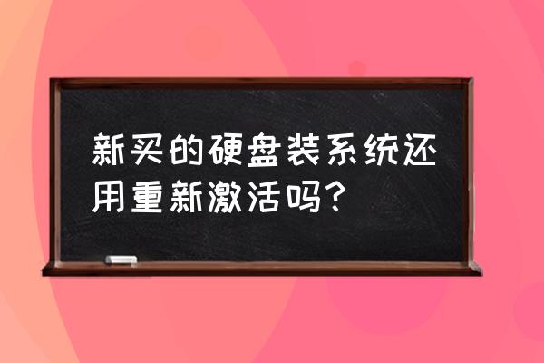 电脑固态硬盘是要激活吗 新买的硬盘装系统还用重新激活吗？