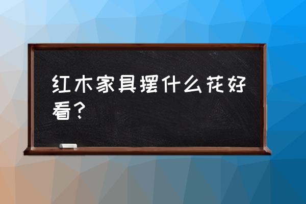 红木茶几上摆放花 红木家具摆什么花好看？