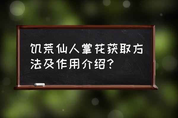 饥荒巨人国仙人掌怎么挖 饥荒仙人掌花获取方法及作用介绍？