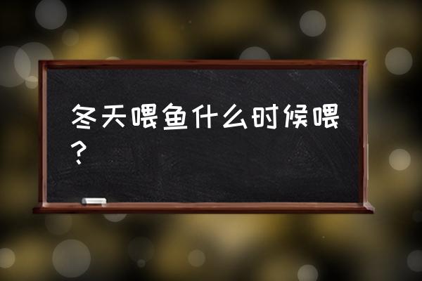 冬天家养鱼要喂饲料吗 冬天喂鱼什么时候喂？