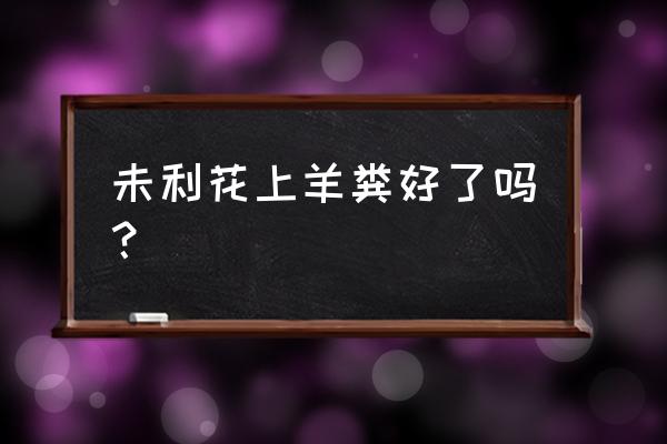 解决马粪最好方法 未利花上羊粪好了吗？