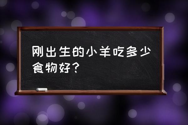 刚出生的小羊一次喂多少奶合适 刚出生的小羊吃多少食物好？