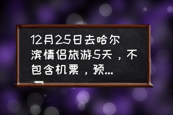 去哈尔滨游玩需要注意什么细节 12月25日去哈尔滨情侣旅游5天，不包含机票，预算7000，每天路线该怎么走？