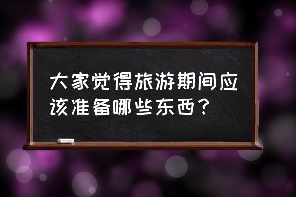 短期旅行需要准备什么 大家觉得旅游期间应该准备哪些东西？