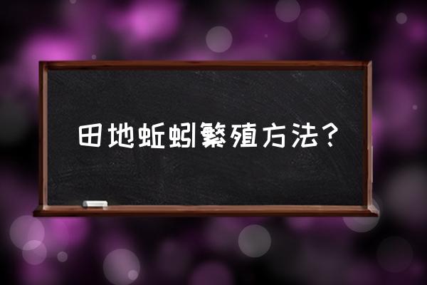 地龙如何繁殖 田地蚯蚓繁殖方法？