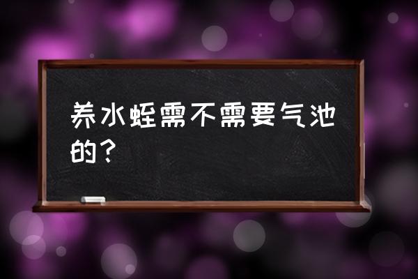 怎样看一个沟里有没有水蛭 养水蛭需不需要气池的？