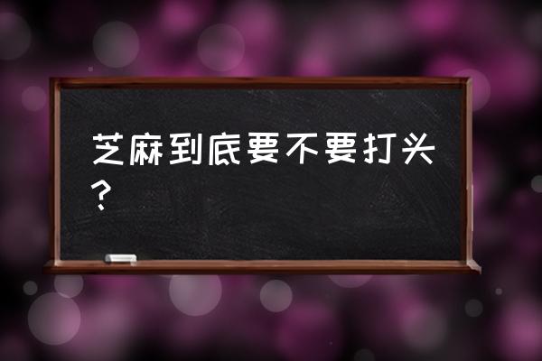 芝麻怎么种高产 芝麻到底要不要打头？