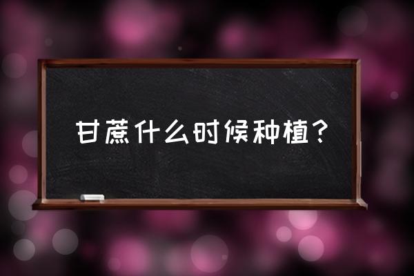 田间甘蔗种植一般从什么时间开始 甘蔗什么时候种植？