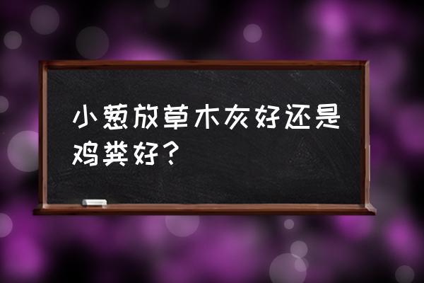 在家种葱用什么肥料好 小葱放草木灰好还是鸡粪好？