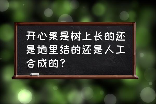 开心果是怎么长的 开心果是树上长的还是地里结的还是人工合成的？