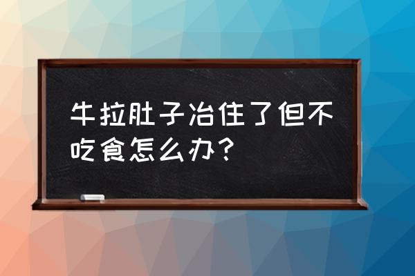 牛拉稀的原因及解决方法 牛拉肚子冶住了但不吃食怎么办？