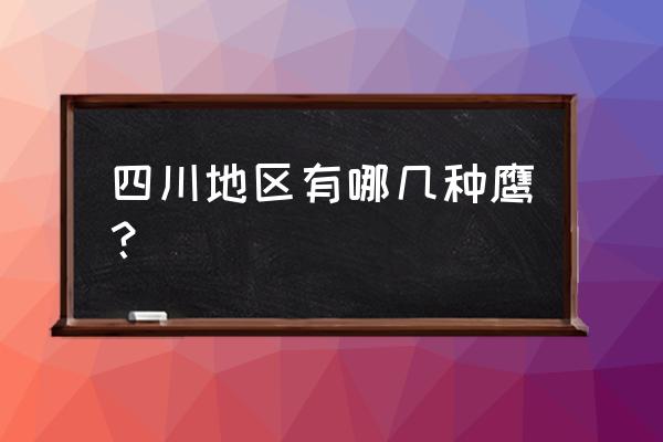 三亚十大观鸟地 四川地区有哪几种鹰？