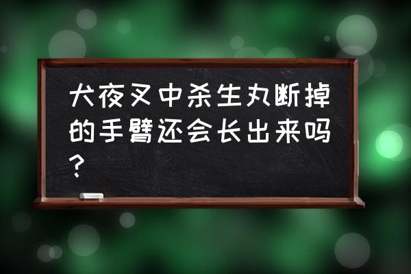 犬夜叉激活码怎么领取 犬夜叉中杀生丸断掉的手臂还会长出来吗？