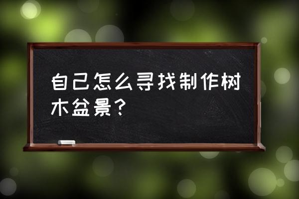 野山楂生桩的种植方法 自己怎么寻找制作树木盆景？