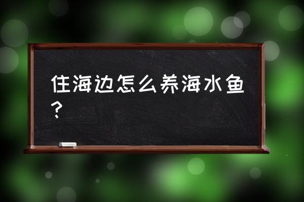 怎么养海水鱼教程 住海边怎么养海水鱼？