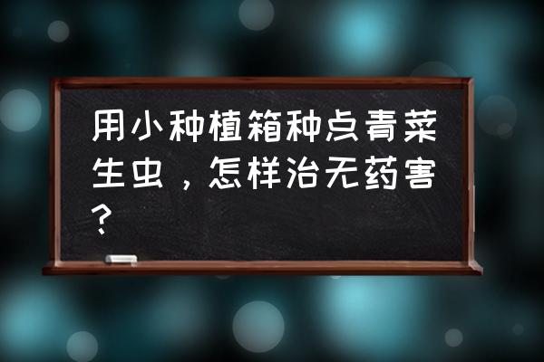 小青菜除虫不用农药有什么办法好 用小种植箱种点青菜生虫，怎样治无药害？