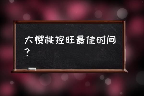 樱桃树是什么时候修剪最好 大樱桃控旺最佳时间？