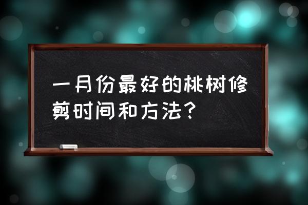 桃树第一年剪枝怎么剪 一月份最好的桃树修剪时间和方法？