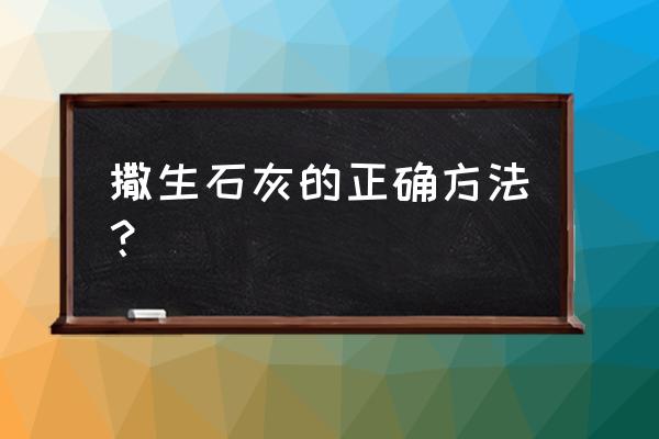 石灰清塘最佳使用方法 撒生石灰的正确方法？