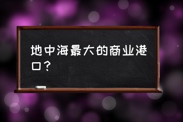 普罗旺斯阿尔卑斯蓝色海岸大区 地中海最大的商业港口？