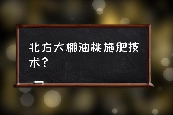 油桃大棚栽培早结高产最新技术 北方大棚油桃施肥技术？