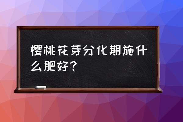 大樱桃促进花芽分化及方法 樱桃花芽分化期施什么肥好？