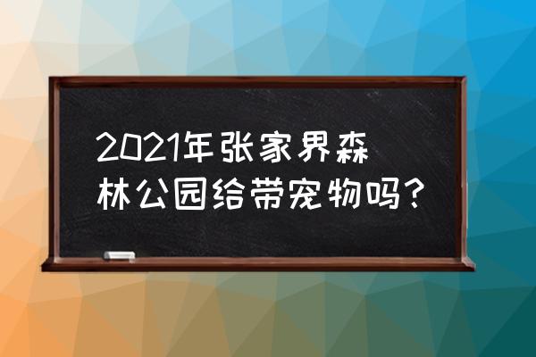 张家界旅游要注意哪些安全事项呢 2021年张家界森林公园给带宠物吗？